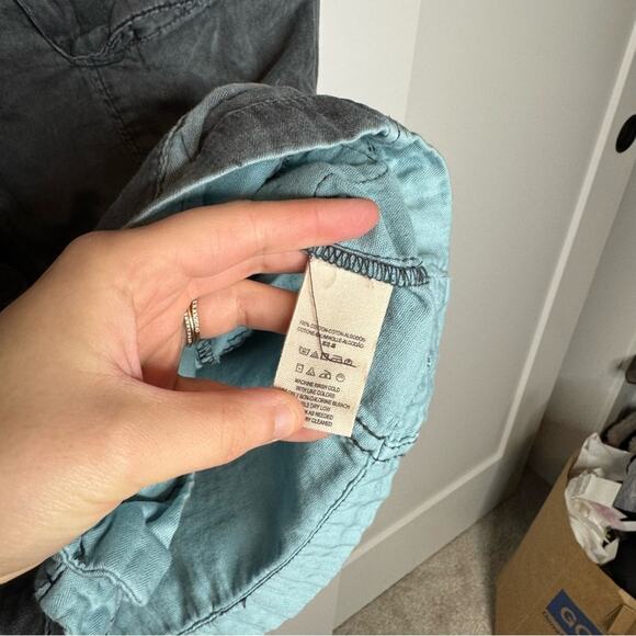 Free People Double Cloth Blue Gray Dye Zip Utility Jacket Size XS - Picture 5 of 6